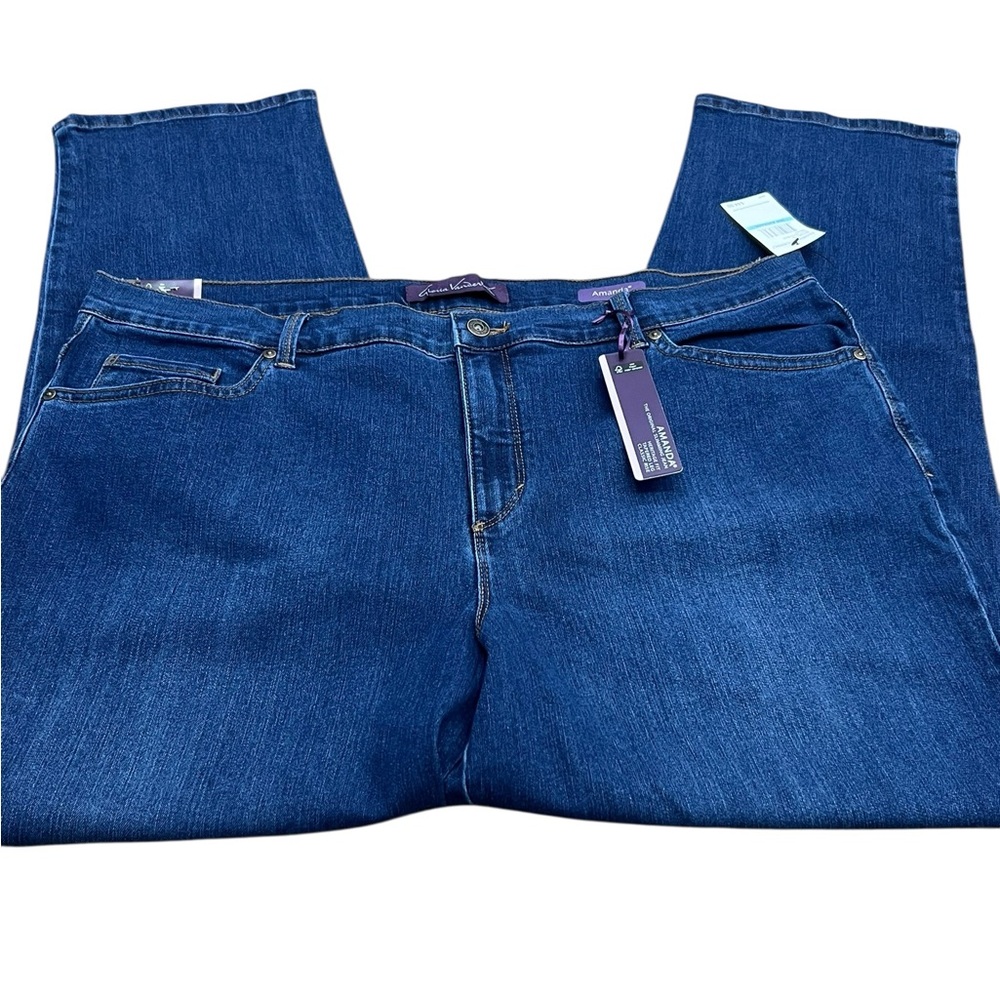 NWT Gloria Vanderbilt Amanda Original Slim Classic Blue Women's Jeans Size 20W
